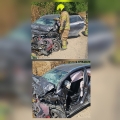 לוחמי האש חילצו תינוק ואמו שנלכדו ברכבם לאחר תאונה קשה
