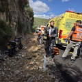 רוכב אופנוע נפצע באורח בינוני בתאונה סמוך למושב 'בר גיורא'