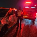 שני פצועים קל בתאונה סמוך למחסום הל"ה: